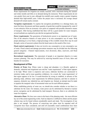Water resources planning & environmental considerations | PDF