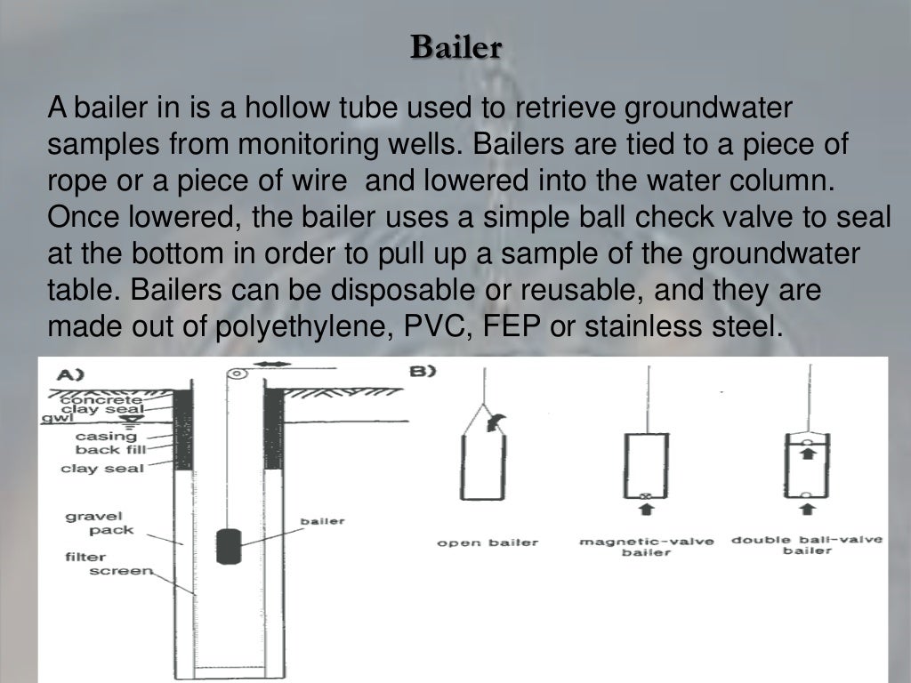 Water sampling procedure purpose techniques and equipments