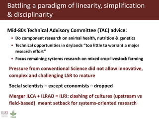 Supporting development processes through livestock innovation systems research