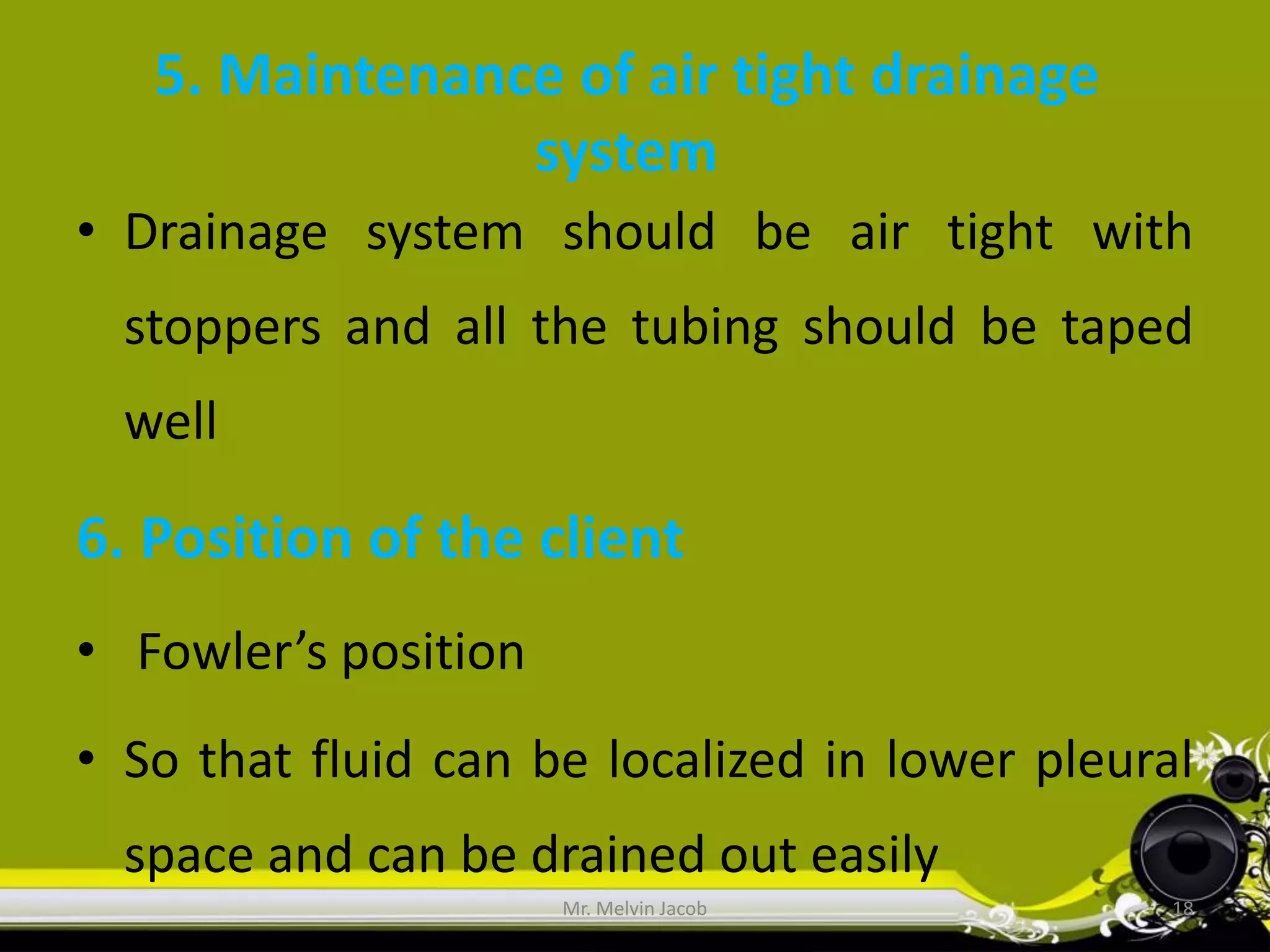 Water seal drainage | PPTX