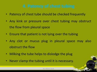 Tube Patency Water seal drainage | PPTX