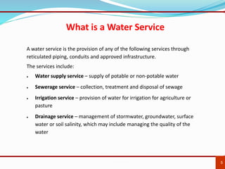 Water services presentation | PPTX