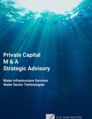 Private Capital
M & A
Strategic Advisory
Water Infrastructure Services
Water Sector Technologies
 