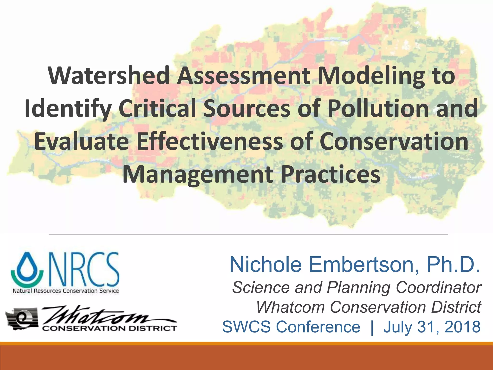 Watershed assessment modelling | PPTX