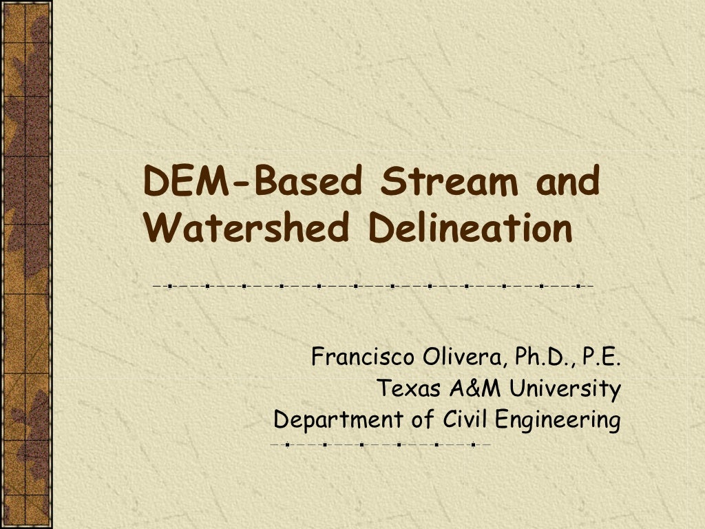 Watershed delineation