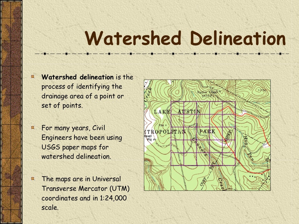 Watershed delineation