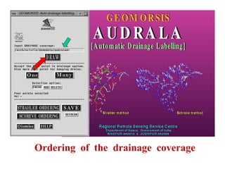 Ordering of the drainage coverage 
 
