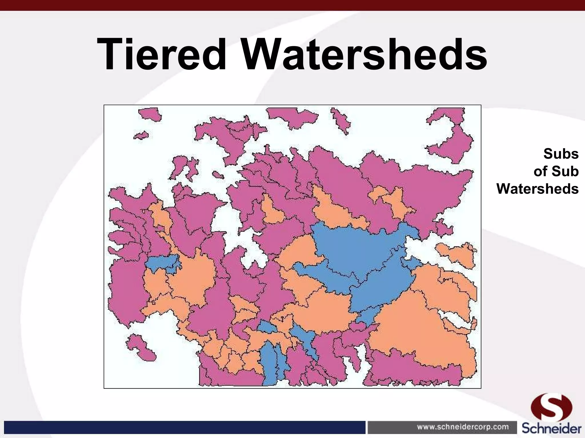 Tiered Watersheds Subs of Sub Watersheds 