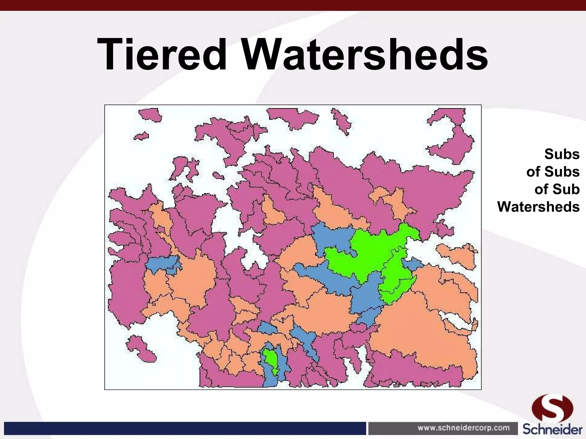 Tiered Watersheds Subs of Subs of Sub Watersheds 