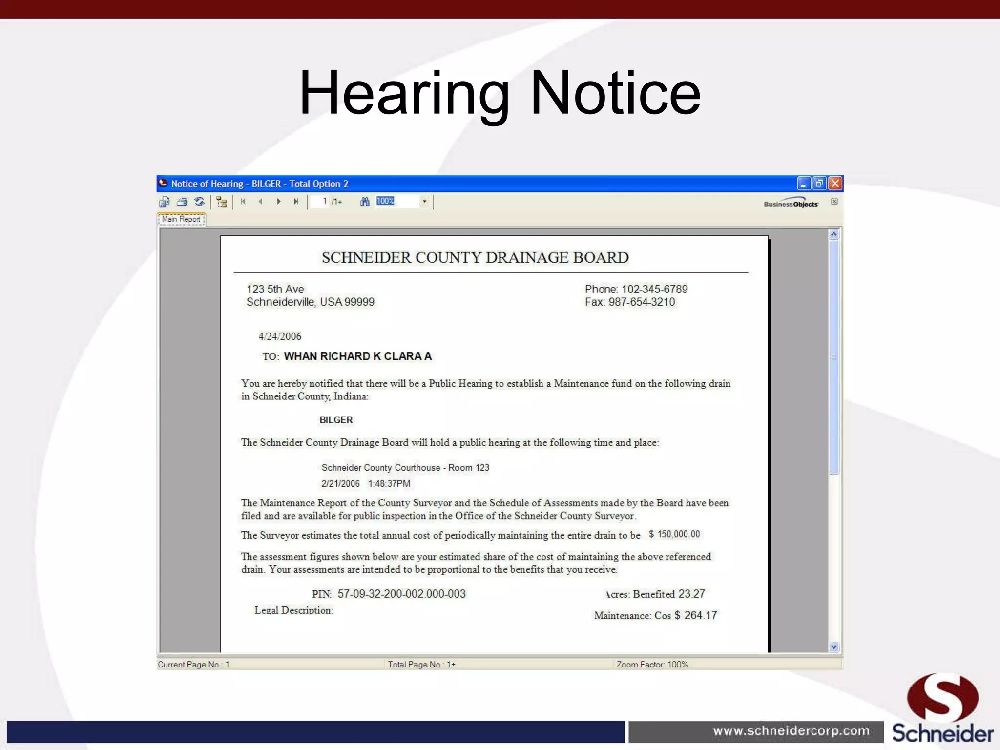 Hearing Notice 