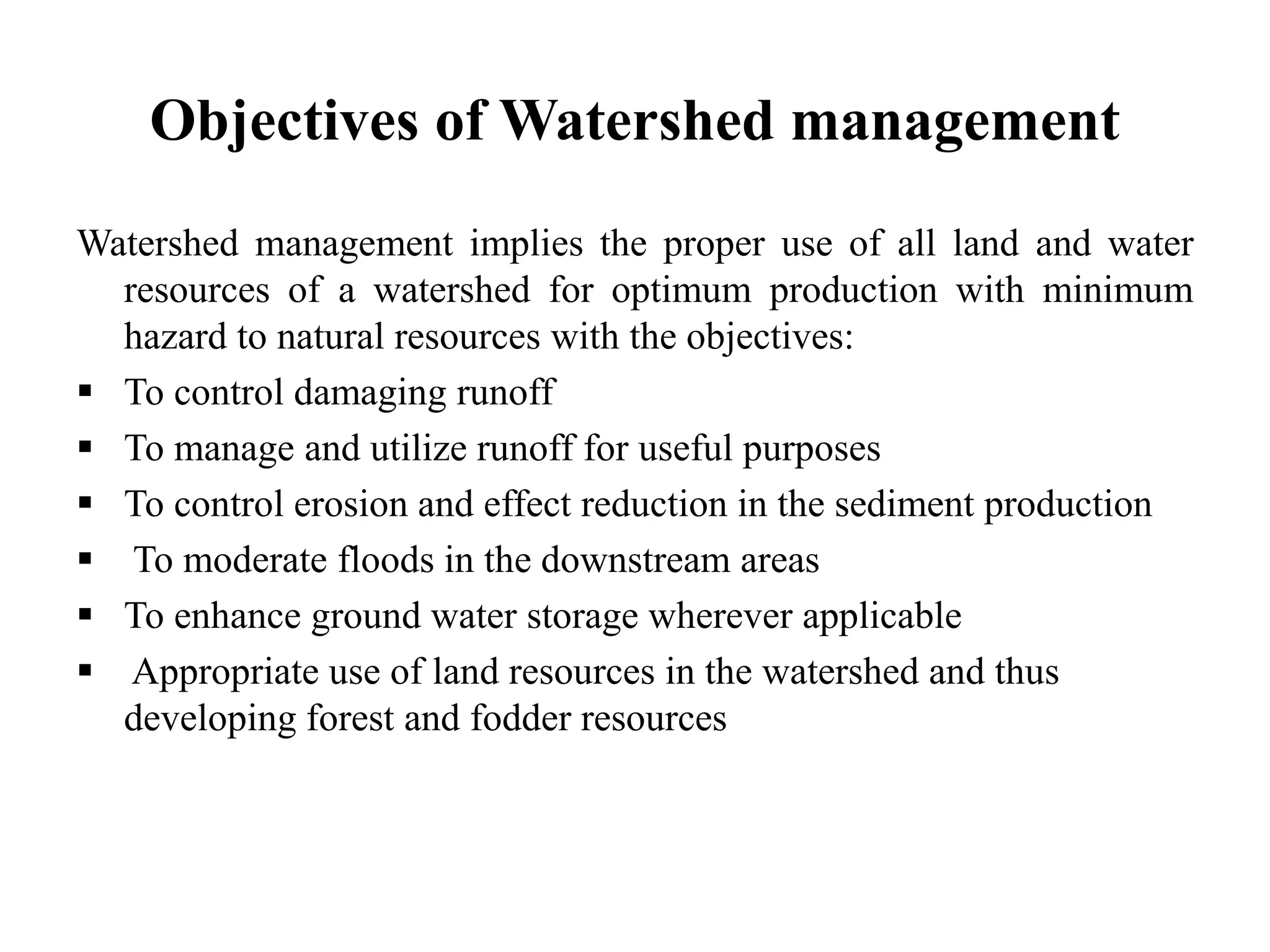 Watershed management: Role of Geospatial Technology