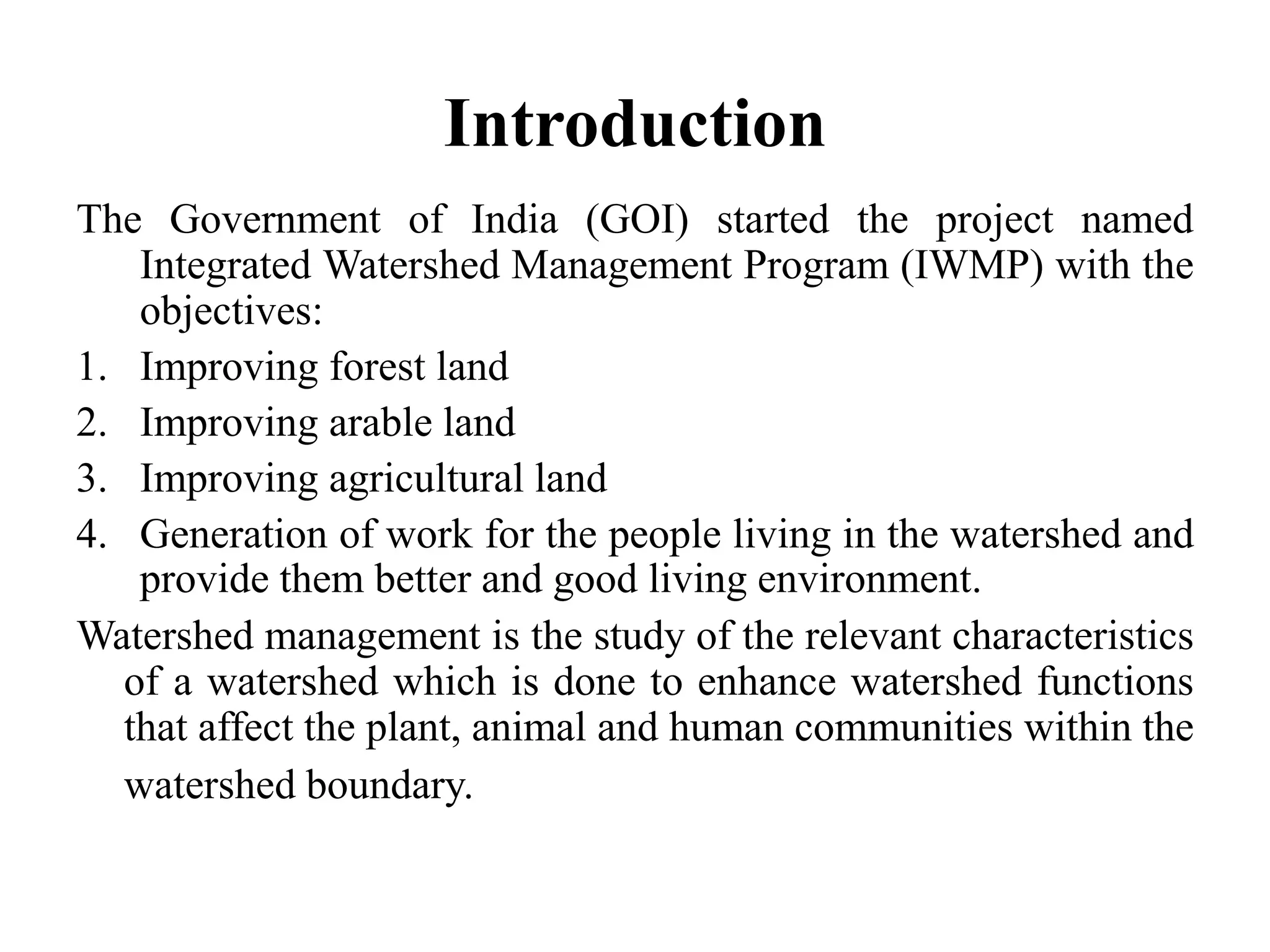 Watershed management: Role of Geospatial Technology