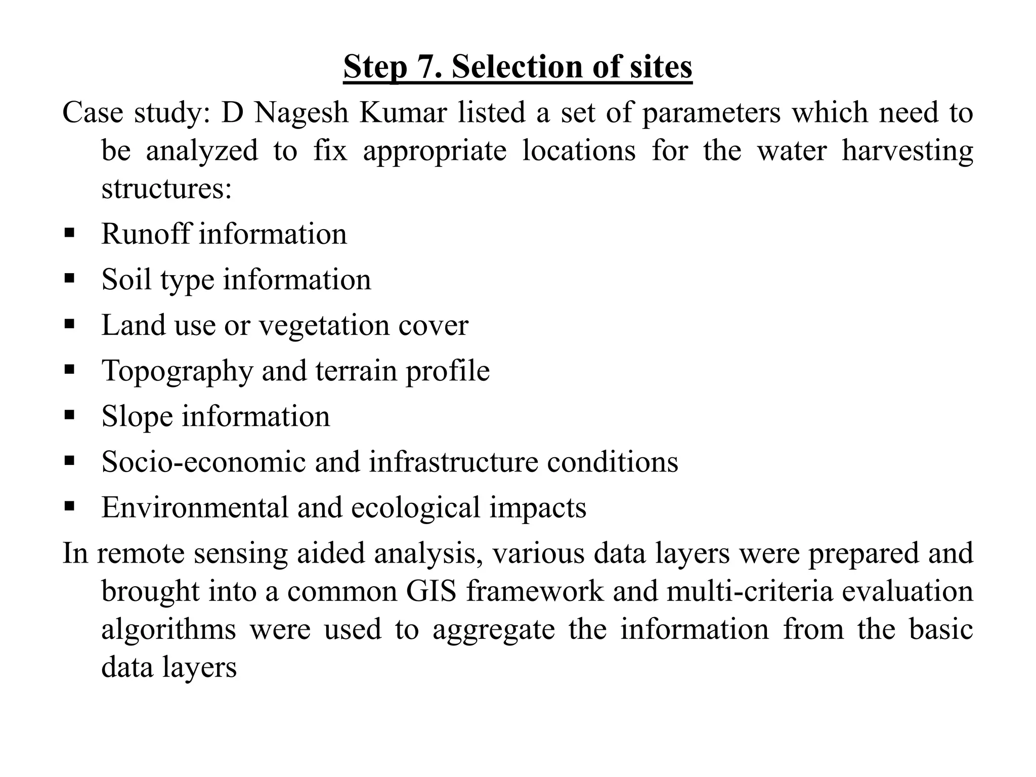 Watershed management: Role of Geospatial Technology