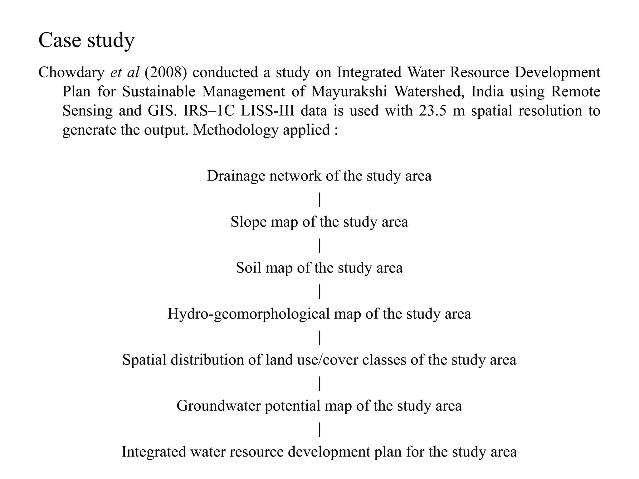 Watershed management: Role of Geospatial Technology