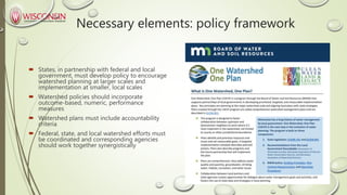 Necessary elements: policy framework
 States, in partnership with federal and local
government, must develop policy to en...