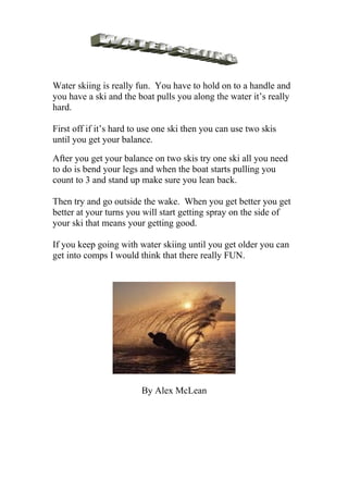 Water skiing | DOC