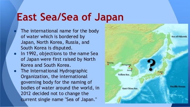 Names of body of water