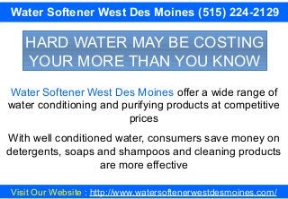 Water Softener West Des Moines offer a wide range of
water conditioning and purifying products at competitive
prices
With ...