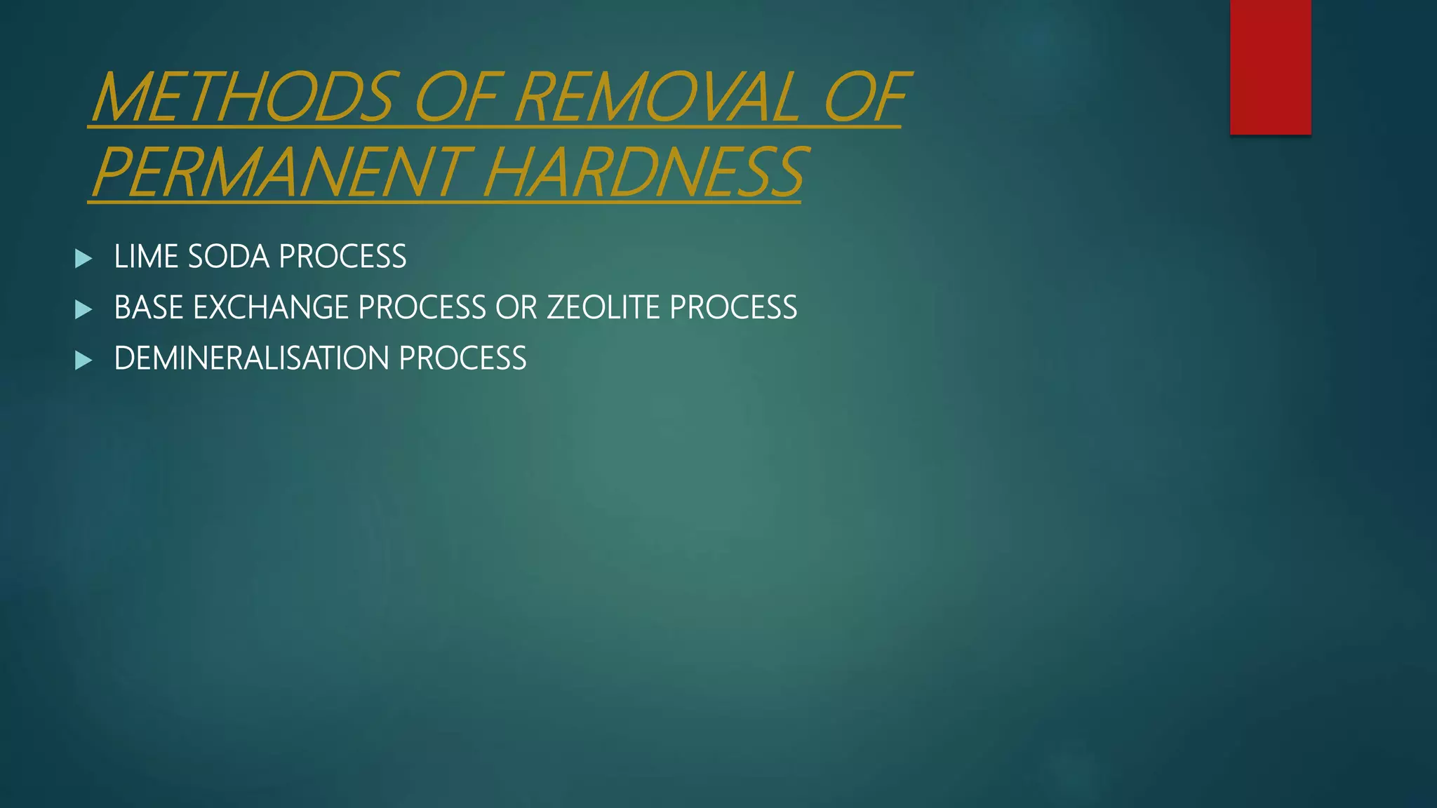 Water softening and hardness removal | PPTX