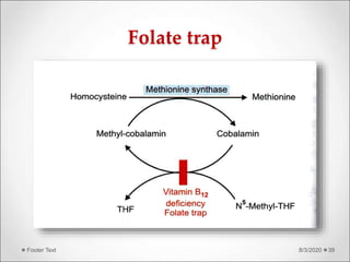 Folate trap
8/3/2020Footer Text 39
 
