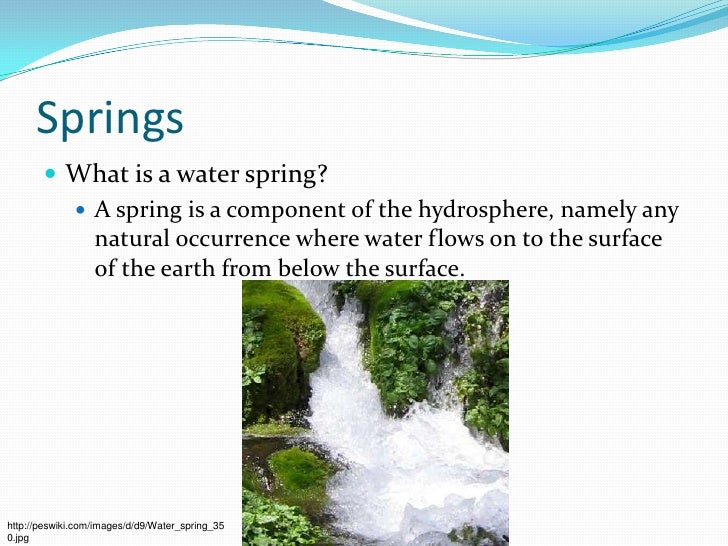 Water sources