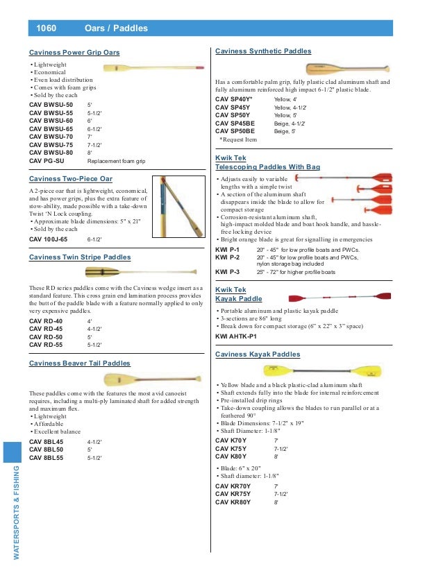 Caviness BWSU60 Oar Lightweight Wood 6