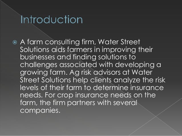Water Street Solutions Offers Range of Services for Crop