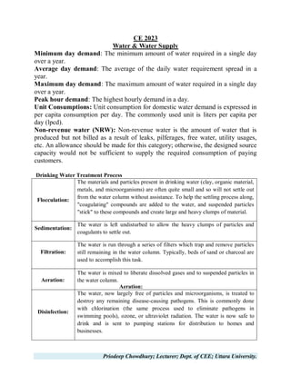 Water supply and pipe network | PDF