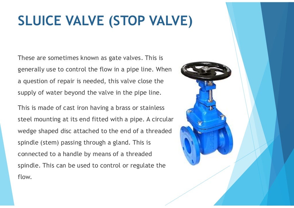 Water supply appurtenances