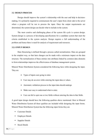 WATER SUPPLY MANAGEMENT SYSTEM PROJECT REPORT | PDF