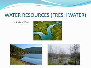 WATER RESOURCES (FRESH WATER) 
1.Surface Water 
 