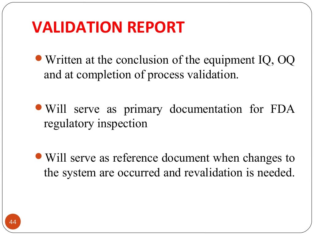 Water system validation