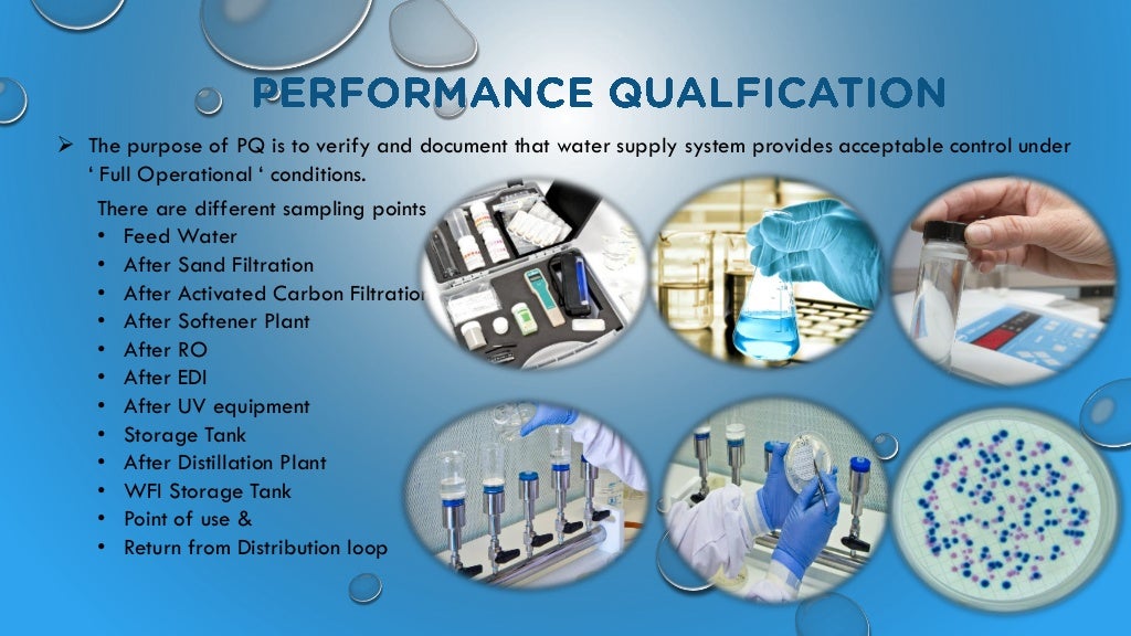 Water system validation.