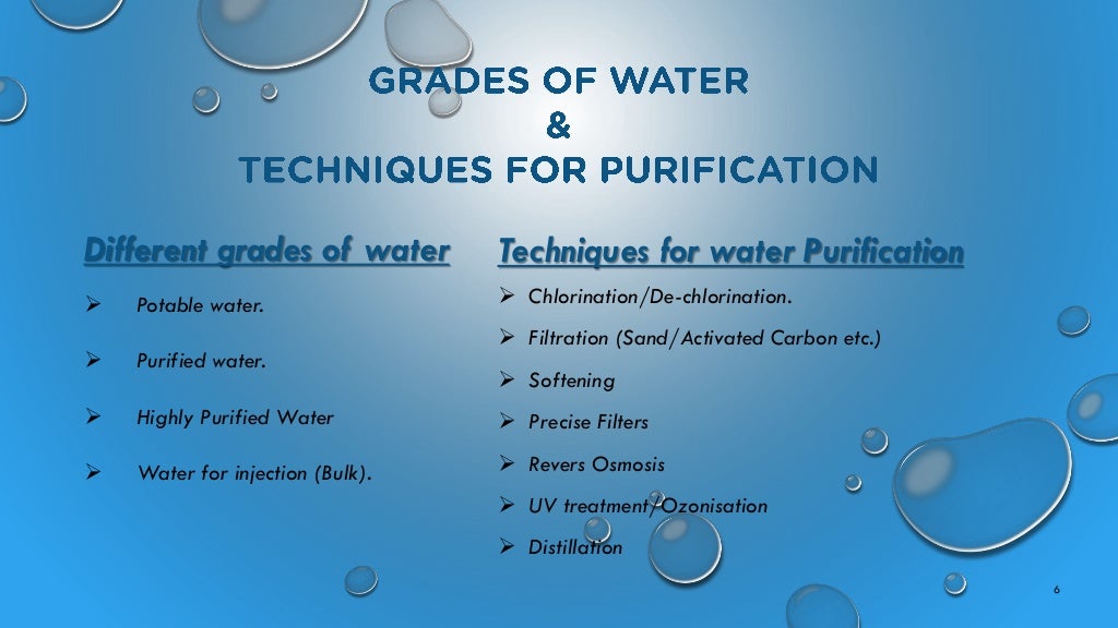 Water system validation.
