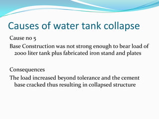Water tank collapse findings | PDF