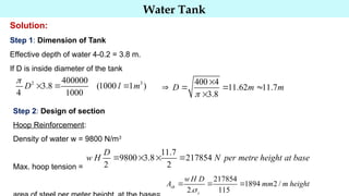 Tank Depth Water Tank Design civil engineering.pptx