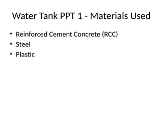 Comprehensive Guide to Water Tank Design, Materials, and Maintenance in ...