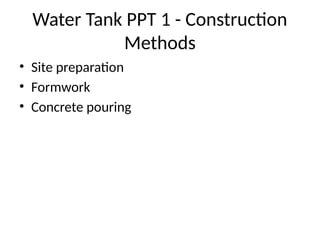 Comprehensive Guide to Water Tank Design, Materials, and Maintenance in ...