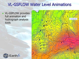 11
VL-GSFLOW Water Level Animations
► VL-GSFLOW provides
full animation and
hydrograph analysis
tools
 
