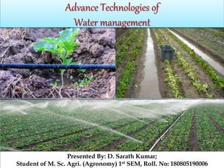 Advanced irrigation techomolgies techonolgies