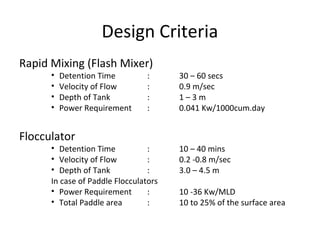 Design Concept of Water Treatment Plant | PPT