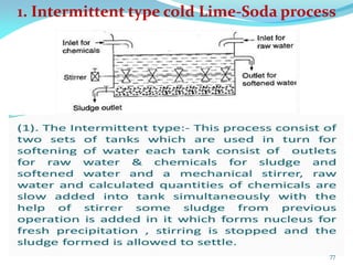 1. Intermittent type cold Lime-Soda process
77
 