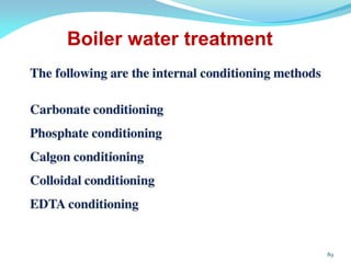 89
Boiler water treatment
 