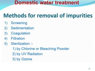 96
Domestic water treatment
 