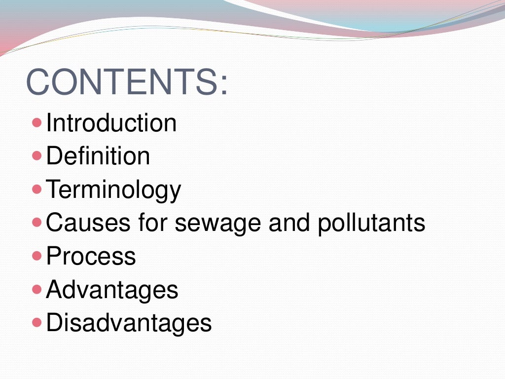 Sewage Water treatment