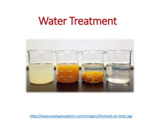 Water Treatment
http://www.ecologixsystems.com/images/chemical-jar-tests.jpg
 