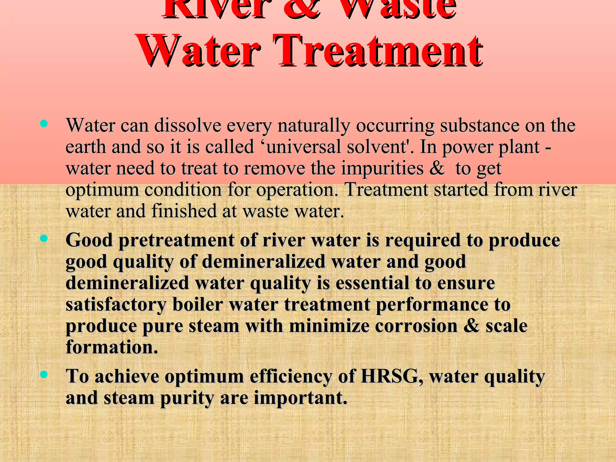 Water treatment PPT