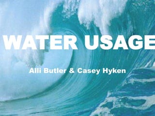 WATER USAGE Alli Butler & Casey Hyken 