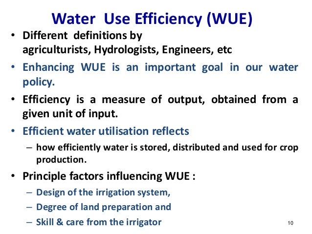 Water Use Efficiency