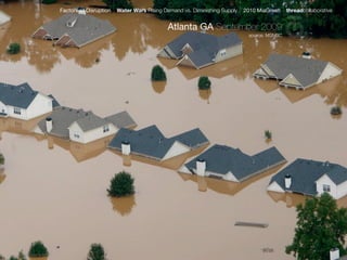 Factors of Disruption   Water Wars Rising Demand vs. Diminishing Supply   2010 MiaGreen    threadcollaborative


                                           Atlanta GA September 2009
                                                                           source: MSNBC
 